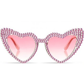 Heart Shaped Glasses light pink rhinestone BUY